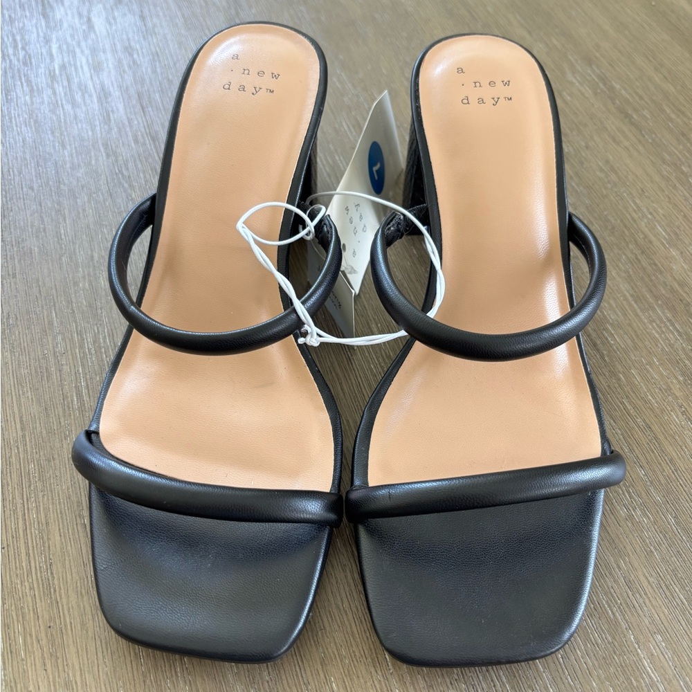 A New Day Black Heels with Modern Design